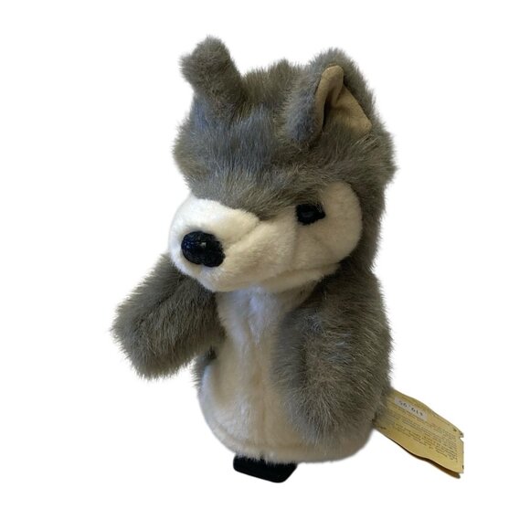 Folkmanis Little Wolf Gray Furry Hand Puppet 8" Plush Toy with Tags - Picture 10 of 11